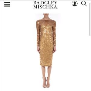 Gold sparkly midi formal dress. new never worn, plastic tag on. Size 2